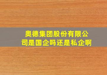 奥德集团股份有限公司是国企吗还是私企啊