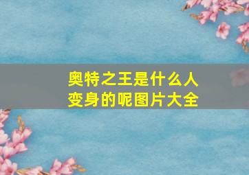 奥特之王是什么人变身的呢图片大全