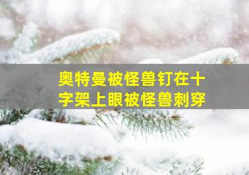 奥特曼被怪兽钉在十字架上眼被怪兽刺穿