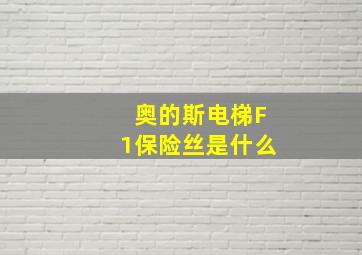 奥的斯电梯F1保险丝是什么