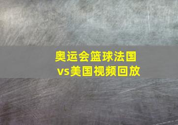 奥运会篮球法国vs美国视频回放