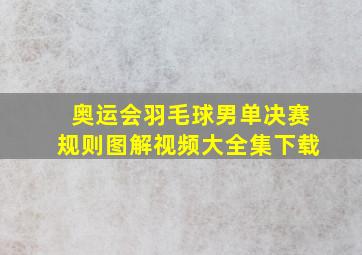 奥运会羽毛球男单决赛规则图解视频大全集下载