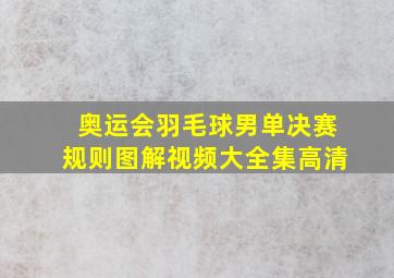 奥运会羽毛球男单决赛规则图解视频大全集高清