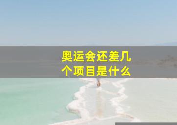 奥运会还差几个项目是什么