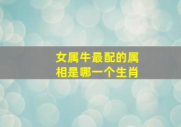 女属牛最配的属相是哪一个生肖