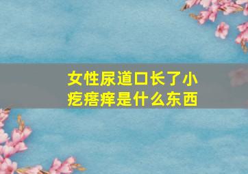 女性尿道口长了小疙瘩痒是什么东西