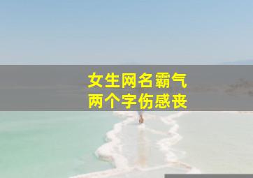 女生网名霸气两个字伤感丧