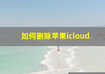 如何删除苹果icloud