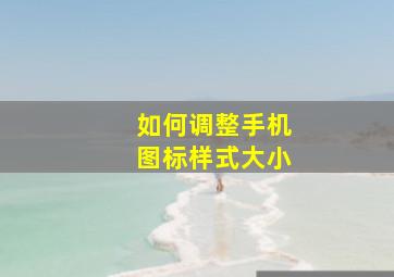 如何调整手机图标样式大小