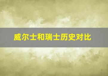 威尔士和瑞士历史对比