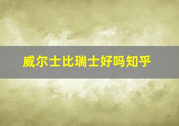 威尔士比瑞士好吗知乎