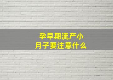 孕早期流产小月子要注意什么