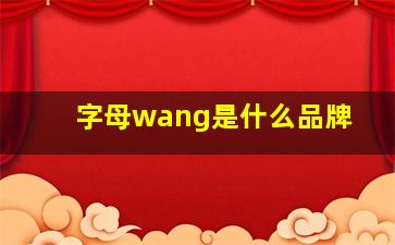 字母wang是什么品牌