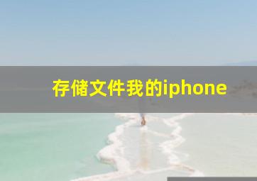 存储文件我的iphone