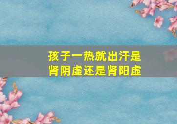 孩子一热就出汗是肾阴虚还是肾阳虚