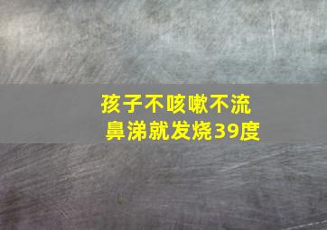 孩子不咳嗽不流鼻涕就发烧39度