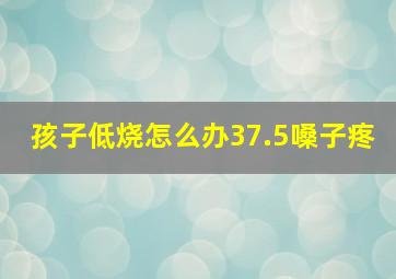 孩子低烧怎么办37.5嗓子疼