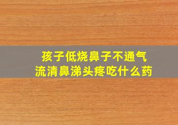 孩子低烧鼻子不通气流清鼻涕头疼吃什么药