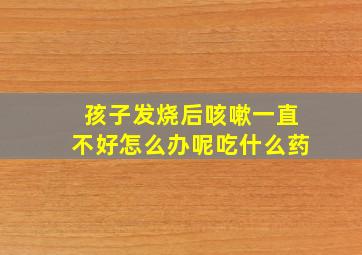 孩子发烧后咳嗽一直不好怎么办呢吃什么药