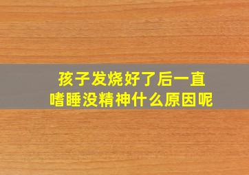 孩子发烧好了后一直嗜睡没精神什么原因呢