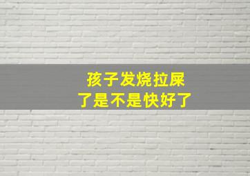 孩子发烧拉屎了是不是快好了