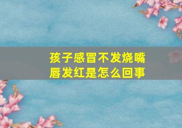 孩子感冒不发烧嘴唇发红是怎么回事