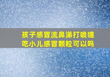 孩子感冒流鼻涕打喷嚏吃小儿感冒颗粒可以吗