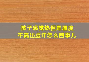 孩子感觉热但是温度不高出虚汗怎么回事儿