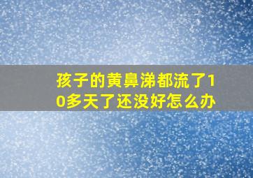 孩子的黄鼻涕都流了10多天了还没好怎么办