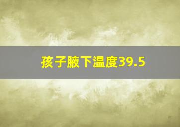 孩子腋下温度39.5