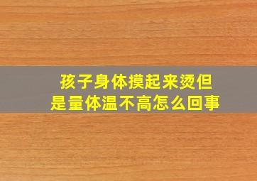 孩子身体摸起来烫但是量体温不高怎么回事