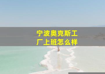 宁波奥克斯工厂上班怎么样