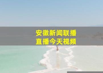 安徽新闻联播直播今天视频