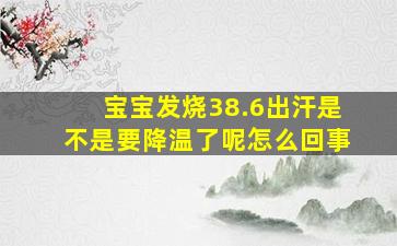 宝宝发烧38.6出汗是不是要降温了呢怎么回事