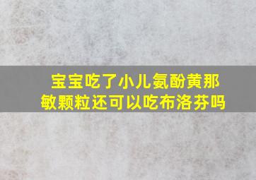 宝宝吃了小儿氨酚黄那敏颗粒还可以吃布洛芬吗