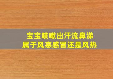 宝宝咳嗽出汗流鼻涕属于风寒感冒还是风热