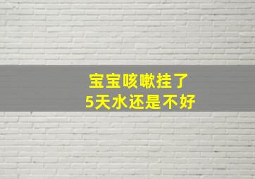 宝宝咳嗽挂了5天水还是不好