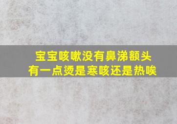 宝宝咳嗽没有鼻涕额头有一点烫是寒咳还是热唉