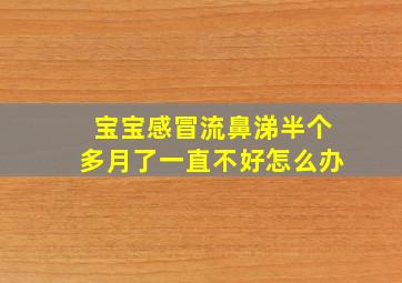 宝宝感冒流鼻涕半个多月了一直不好怎么办