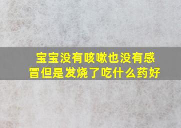 宝宝没有咳嗽也没有感冒但是发烧了吃什么药好