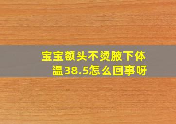 宝宝额头不烫腋下体温38.5怎么回事呀