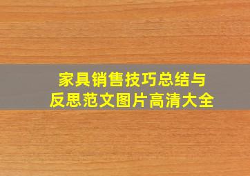 家具销售技巧总结与反思范文图片高清大全