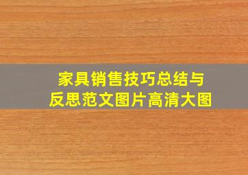 家具销售技巧总结与反思范文图片高清大图