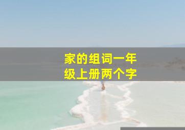 家的组词一年级上册两个字