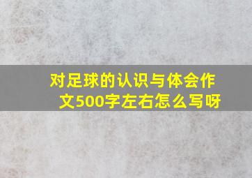 对足球的认识与体会作文500字左右怎么写呀