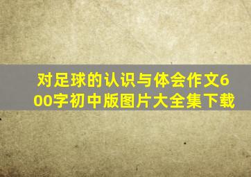 对足球的认识与体会作文600字初中版图片大全集下载