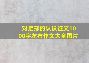 对足球的认识征文1000字左右作文大全图片