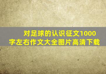 对足球的认识征文1000字左右作文大全图片高清下载