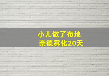 小儿做了布地奈德雾化20天