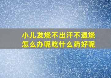 小儿发烧不出汗不退烧怎么办呢吃什么药好呢